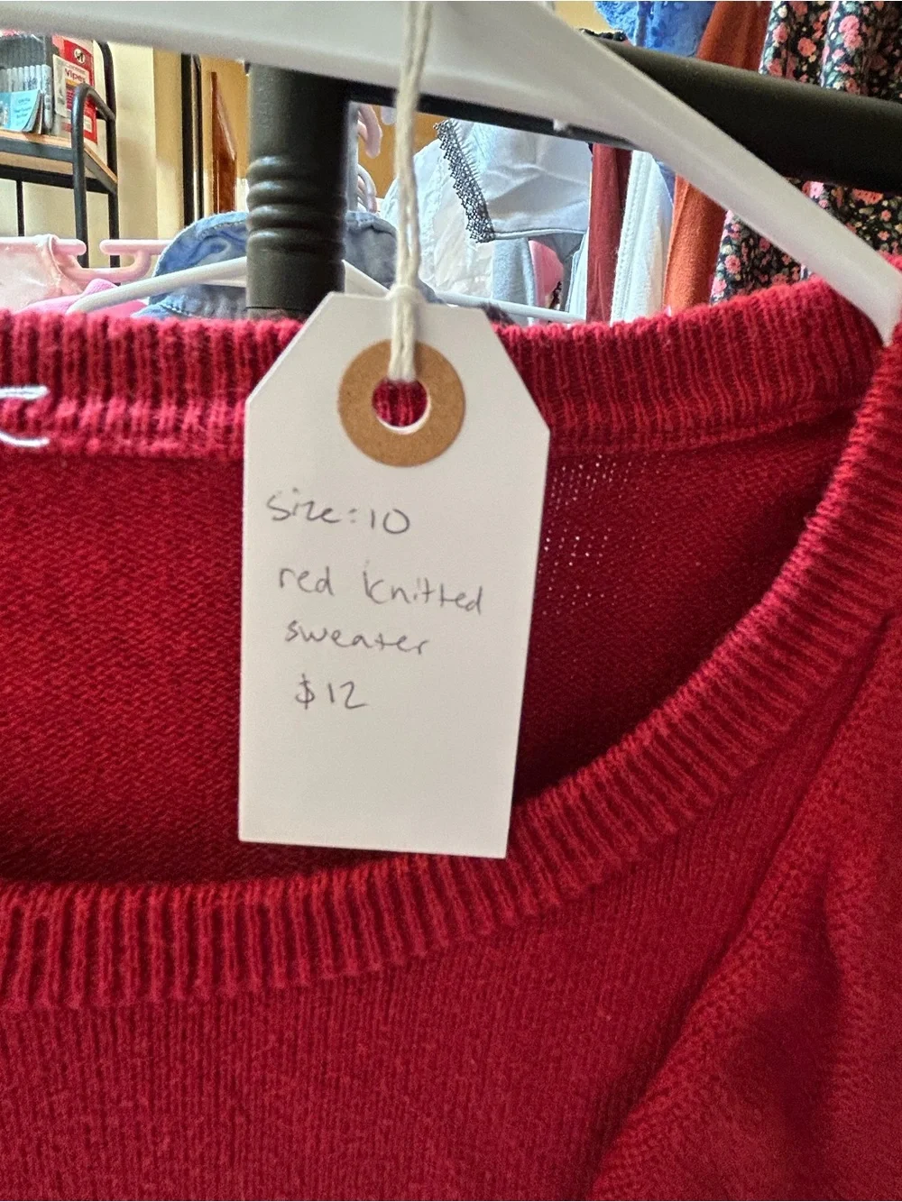Women’s Red Crewneck Sweater